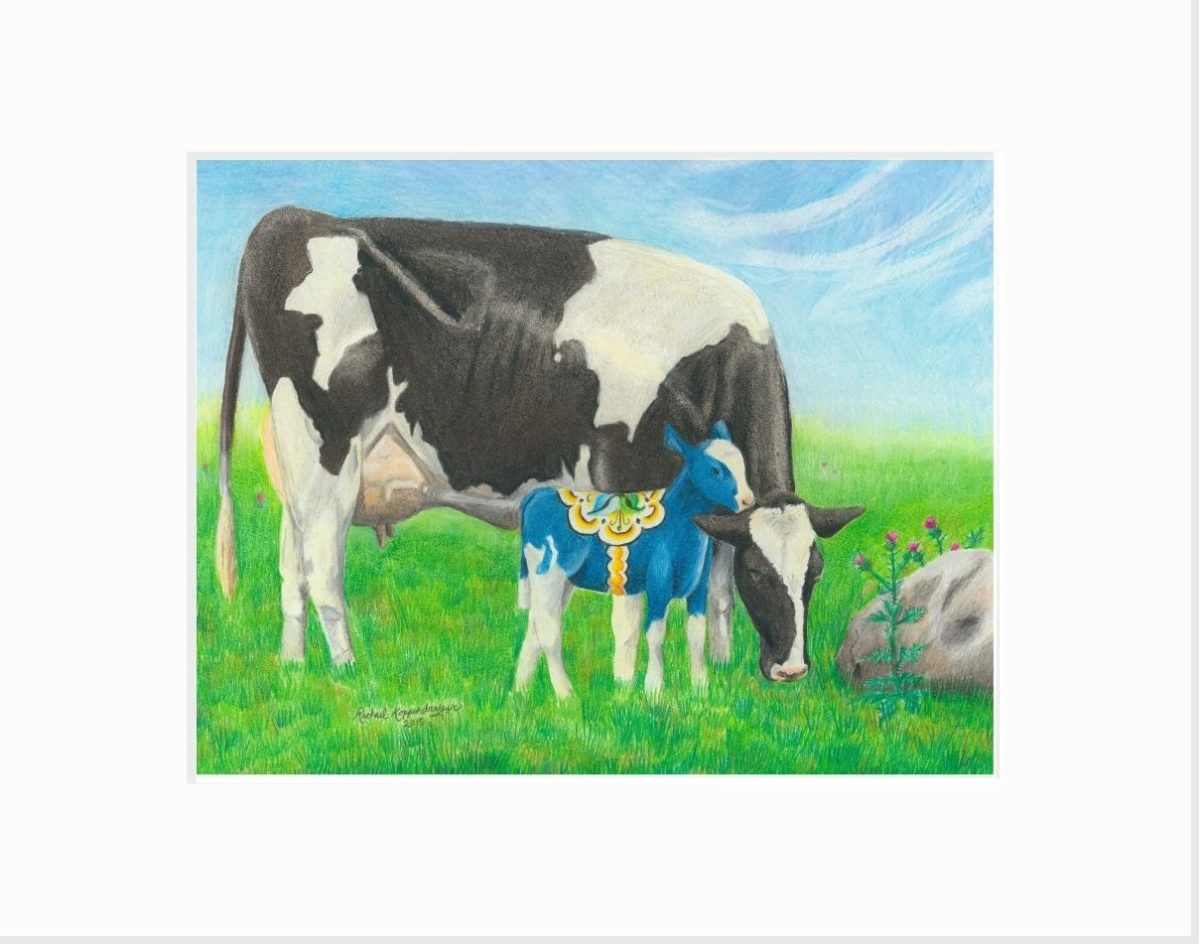 Dala Cow: Holstein Giclée Print