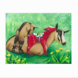 Dala Goat: Oberhasli Giclée Print