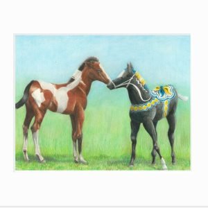 Dala Horse: Making Friends Giclée Print