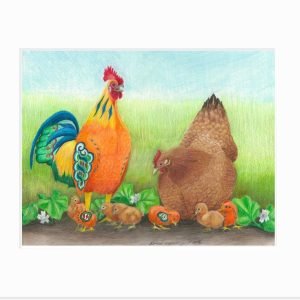 Dala Rooster: Lord of His Domain Giclée Print