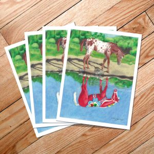Dala Horse Reflection Pack of 8 Cards