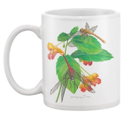 Dragonflies and Touch-Me-Nots Mug - Image 2